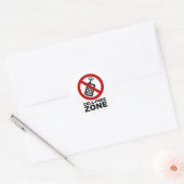 Cell Phone Free Zone Ronde Sticker (Envelop)