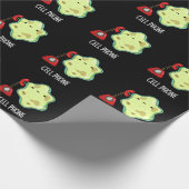 Cell Phone Funny Biology Science Pun Dark BG Cadeaupapier (Hoek)