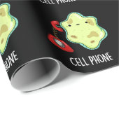 Cell Phone Funny Biology Science Pun Dark BG Cadeaupapier (Rol Hoek)