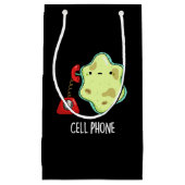 Cell Phone Funny Biology Science Pun Dark BG Klein Cadeauzakje (Voorkant)