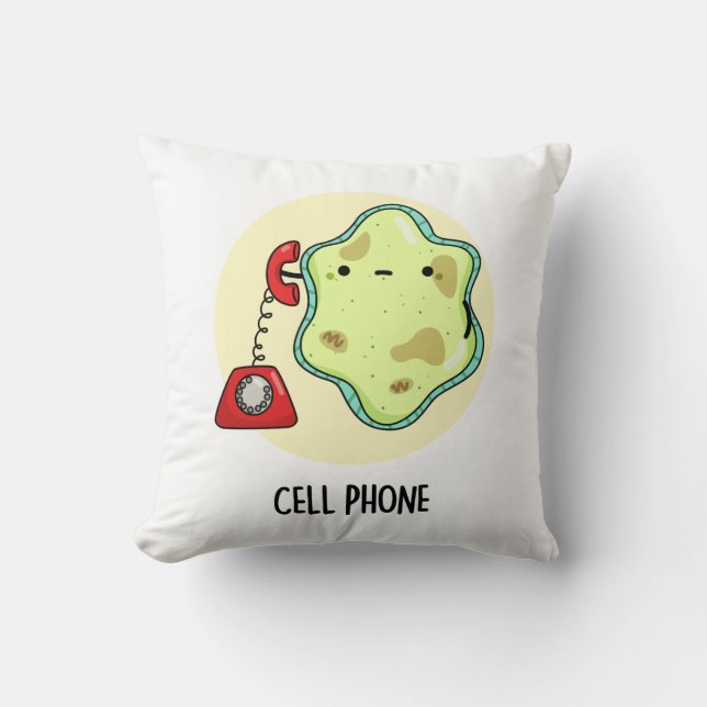 Cell Phone Funny Biology Science Pun Kussen (Voorkant)