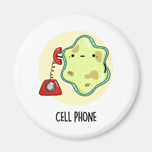 Cell Phone Funny Biology Science Pun Magneet (Voorkant)