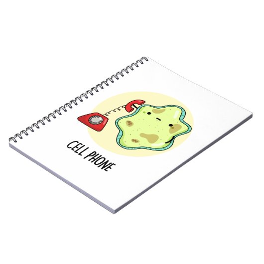 Cell Phone Funny Biology Science Pun Notitieboek (Linkerzijde)
