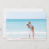 *~* Cell Phone QR AR6 Foto WEDDING SAVE DE DATUM Kaart (Achterkant)