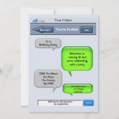 Cell Phone Text Party Kaart (Voorkant)