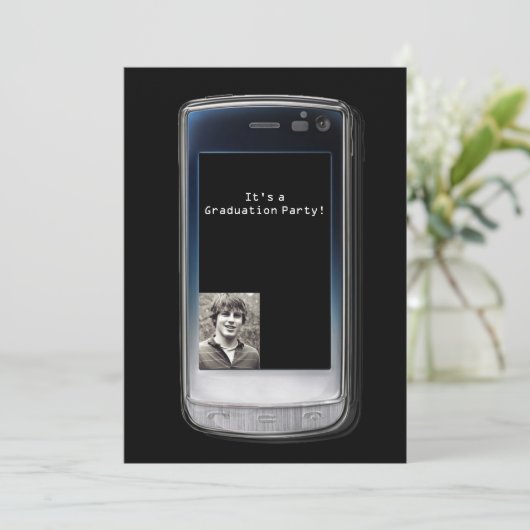 Cell PhoneParty-uitnodiging Kaart (Staand voorkant)