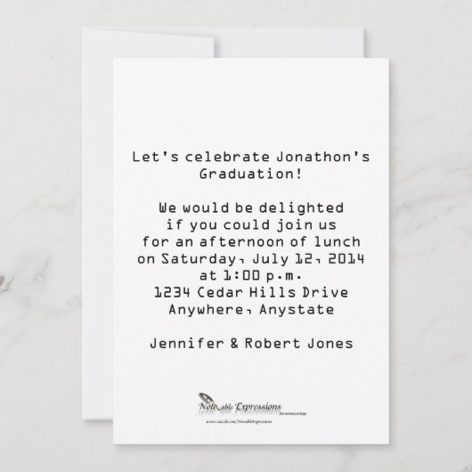 Cell PhoneParty-uitnodiging Kaart (Achterkant)