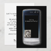 Cell PhoneParty-uitnodiging Kaart (Voorkant / Achterkant)