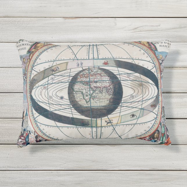 Cellarius Ptolemaeïsch Systeem  kaart Buitenkussen (Voorkant)