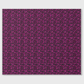 Cellen Abstraction Black Magenta Fuchsia gradiënt Cadeaupapier (Vlak)