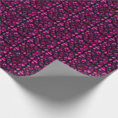 Cellen Abstraction Black Magenta Fuchsia gradiënt Cadeaupapier (Hoek)