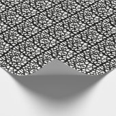 Cellen Abstraction Black White Cadeaupapier (Hoek)