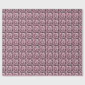 Cellen Abstraction Black White Hot Pink Cadeaupapier (Vlak)