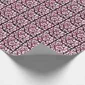 Cellen Abstraction Black White Hot Pink Cadeaupapier (Hoek)
