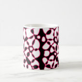 Cellen Abstraction Black White Hot Pink Koffiemok (Center)