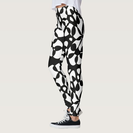Cellen Abstraction Black White Leggings (Links)