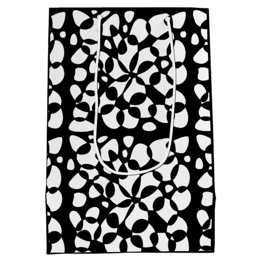 Cellen Abstraction Black White Medium Cadeauzakje (Achterkant)
