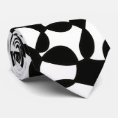 Cellen Abstraction Black White Stropdas (Opgerold)
