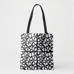 Cellen Abstraction Black White Tote Bag
