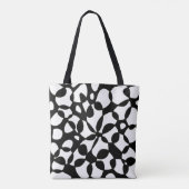 Cellen Abstraction Black White Tote Bag (Achterkant)