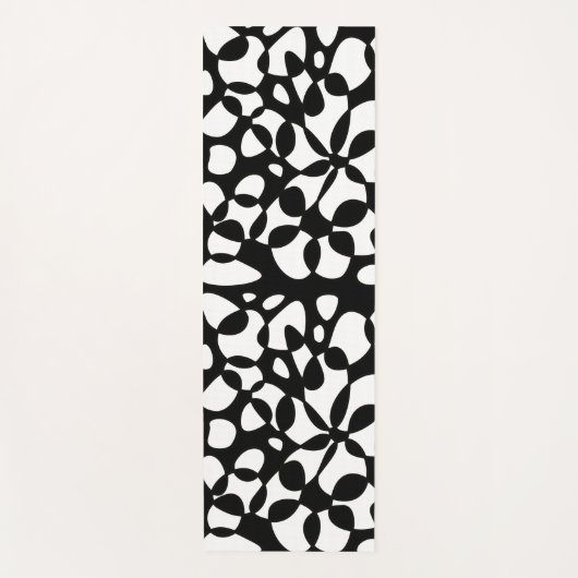 Cellen Abstraction Black White Yogamat (Voorkant)