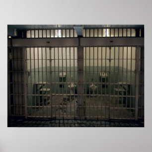 CELLEN OP HOOFDCELBLOK IN ALCATRAZ POSTER