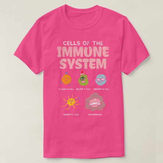 Cellen van het immuunsysteem t-shirt (Design voorkant)