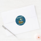 Cellets Funny I Heart Love Science Biology Ronde Sticker (Envelop)