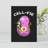 CellFie Biology Science Teacher Student Funny Jok Feestdagenkaart (Staand voorkant)