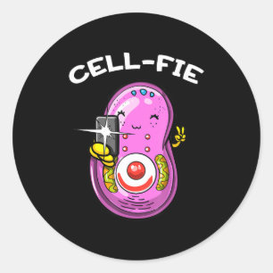 CellFie Biology Science Teacher Student Funny Jok Ronde Sticker