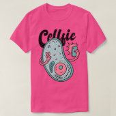 Cellfie-cel die een selfie inneemt t-shirt (Design voorkant)