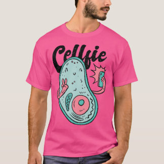 Cellfie-cel die een selfie inneemt t-shirt