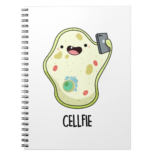 Cellfie Funny Biology Pun Notitieboek (Voorkant)