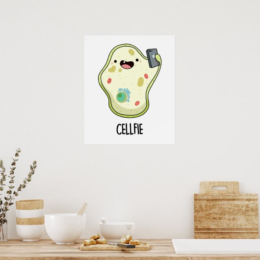 Cellfie Funny Biology Pun Poster (Keuken)