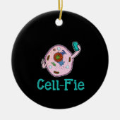 CellFie Funny Biology Science Teacher Pun Gift Keramisch Ornament (Voorkant)