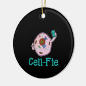 CellFie Funny Biology Science Teacher Pun Gift Keramisch Ornament (Links)