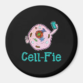 CellFie Funny Biology Science Teacher Pun Gift Magneet (Voorkant)