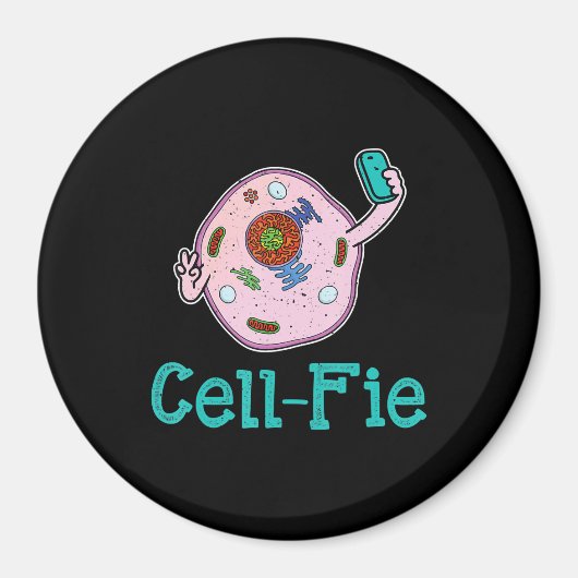 CellFie Funny Biology Science Teacher Pun Gift Magneet (Voorkant)