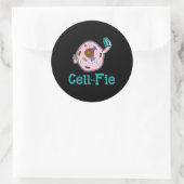 CellFie Funny Biology Science Teacher Pun Gift Ronde Sticker (Tas)