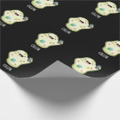 Cellfie Funny Biology Selfie Pun Dark BG Cadeaupapier (Hoek)