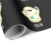 Cellfie Funny Biology Selfie Pun Dark BG Cadeaupapier (Rol Hoek)