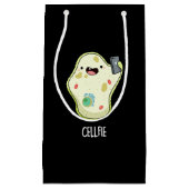 Cellfie Funny Biology Selfie Pun Dark BG Klein Cadeauzakje (Voorkant)
