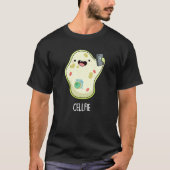 Cellfie Funny Biology Selfie Pun Dark BG T-shirt (Voorkant)