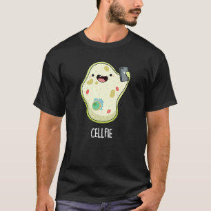 Cellfie Funny Biology Selfie Pun Dark BG T-shirt