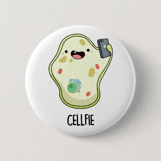 Cellfie Grappige Biologie Selfie Pun Ronde Button 5,7 Cm (Voorkant)