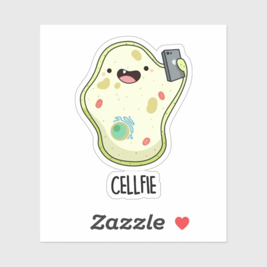 Cellfie Grappige Biologie Selfie Pun Sticker (Vel)