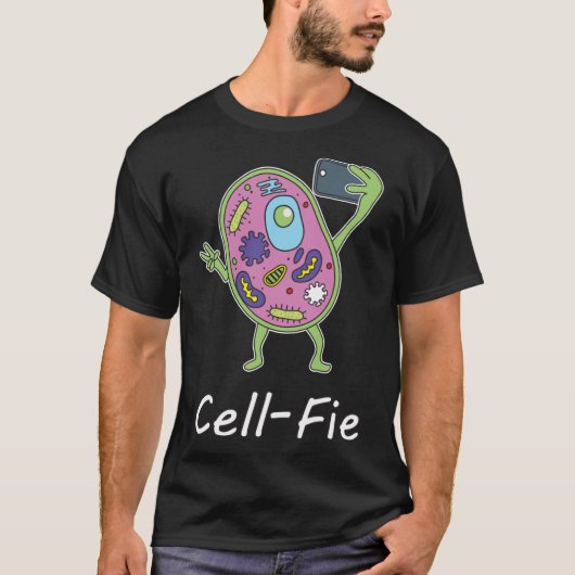CellFie Grappige Wetenschap Biologie retro T-shirt (Voorkant)