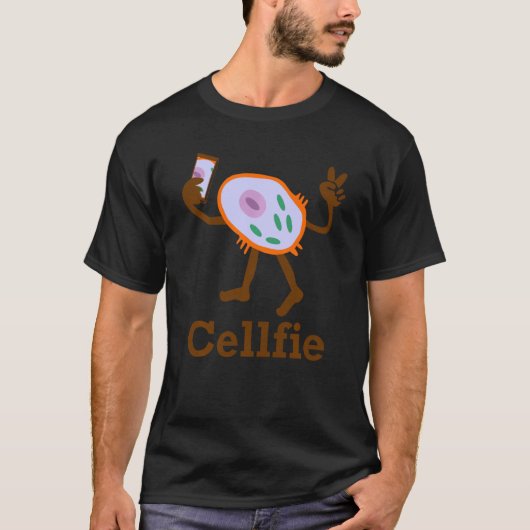 Cellfie Selfie Funny Biology Science Teacher Stud T-shirt (Voorkant)