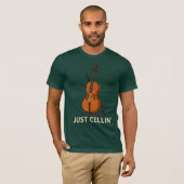 Cellin Cellist Gag Novelty T-shirt (Voorkant volledig)