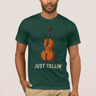 Cellin Cellist Gag Novelty T-shirt